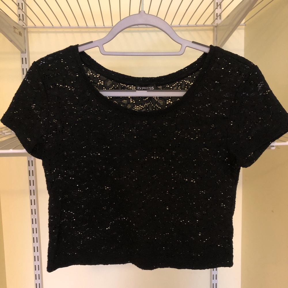 Express Black Lace top